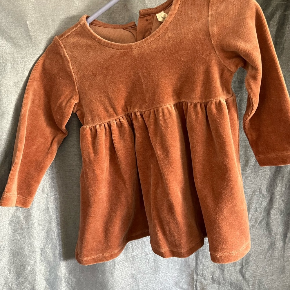 Toddler Quincy Mae velour dress
